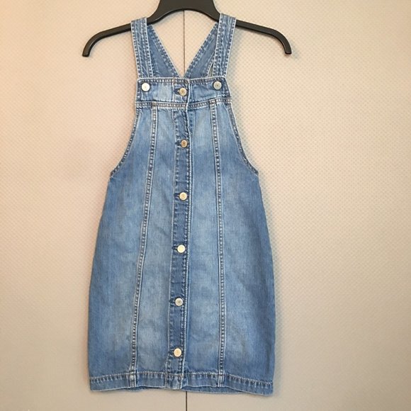 Gap Denim Overall Dress Girls Size Large - Picture 1 of 12